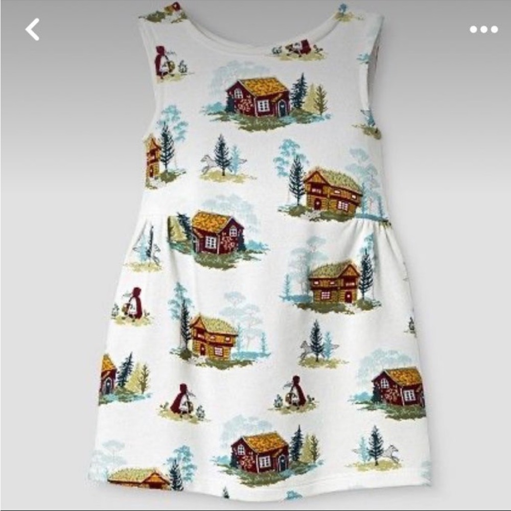 NWT Genuine Kids by Osh Kosh Little Red Riding Hood/Log Cabin Dress- 12 Months - Picture 11 of 11